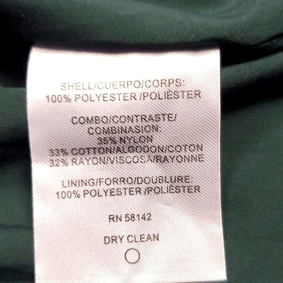 🆕️ NEW Gal Meets Glam Collection Petite Lace Datails Fit & Flare Dress Green 6 - Picture 12 of 12